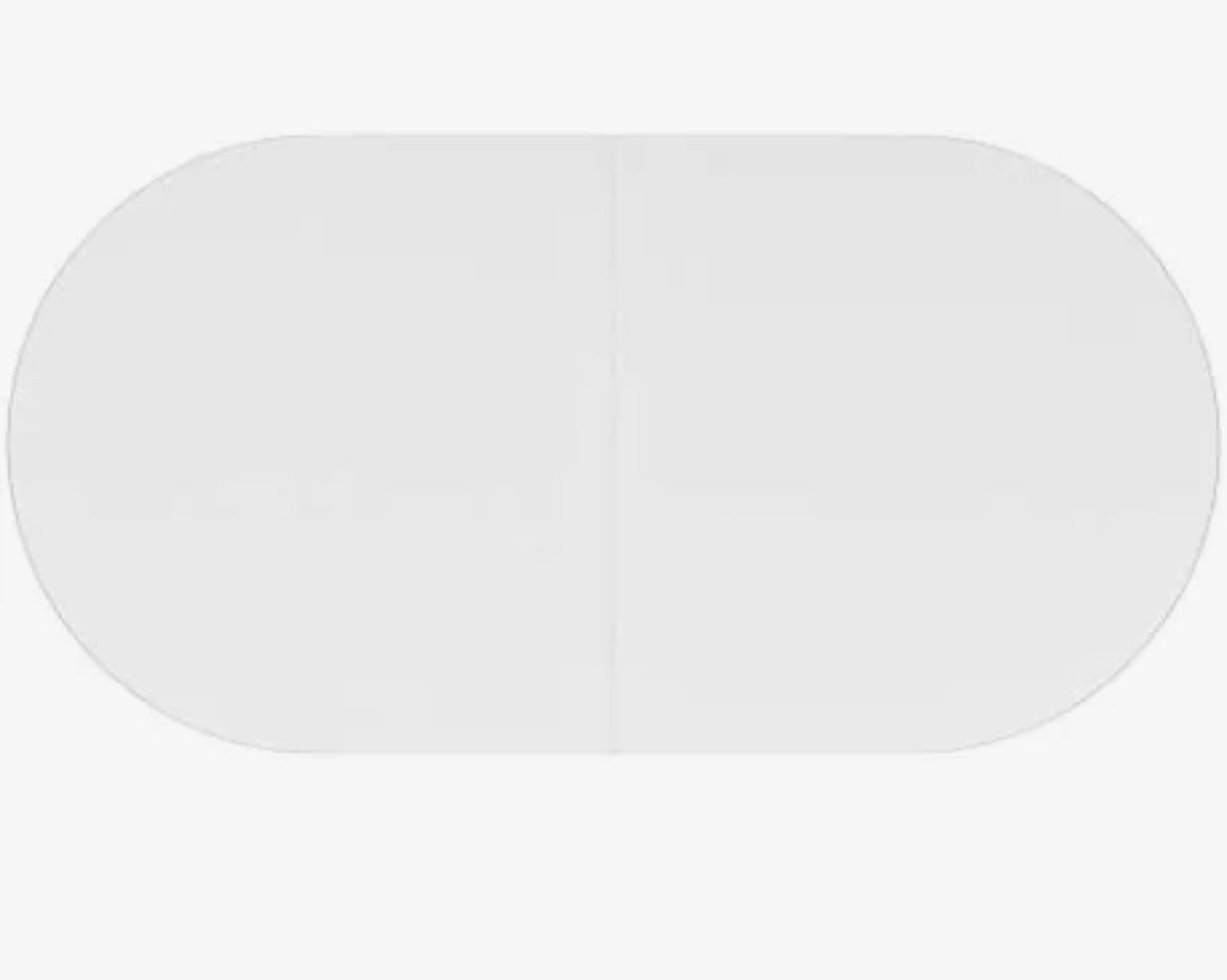 Bordeaux Oval Glass Top Solid Wood Base Dining Table