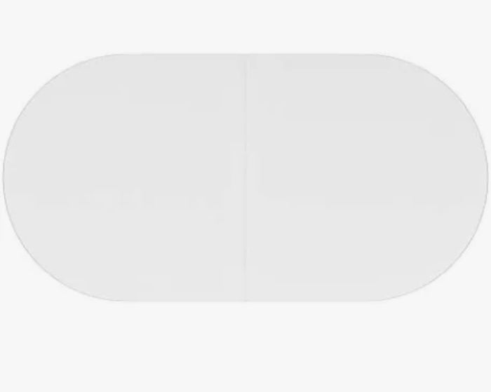 Bordeaux Oval Glass Top Solid Wood Base Dining Table