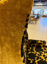 Vintage Statement High-Back Velvet Armchair