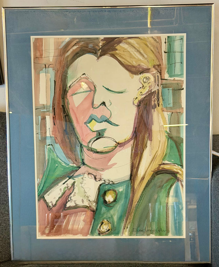 Abstract Figurative Watercolor Study by Diane Lingenfelter
