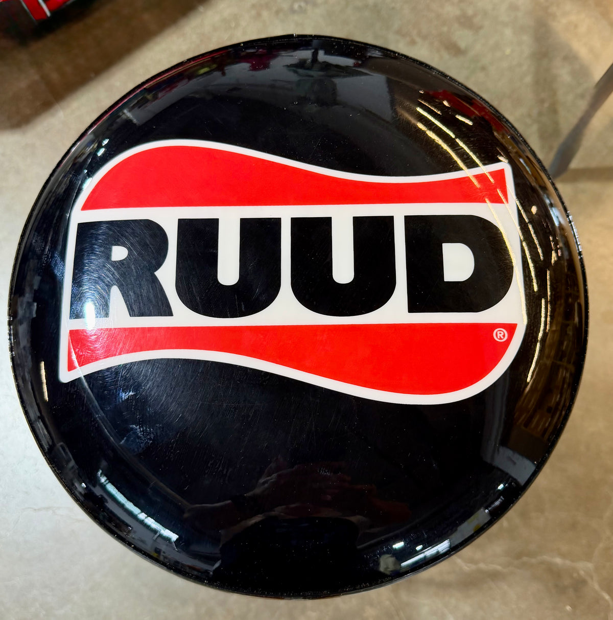 Vintage-Style RUUD Heating & Air Conditioning Bar Stool