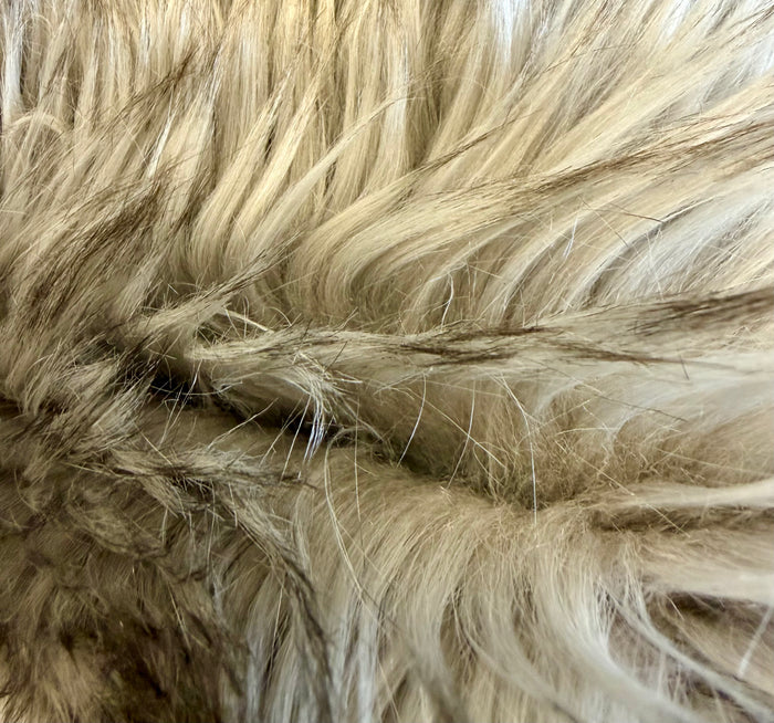 Luxurious Oversized Frosted Grey  Faux Fur Statement Rug ( 7' X 9')