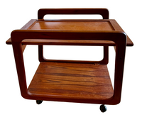 Mid-Century Scandinavian Teak Serving Cart or Bar Cart (AS IS)