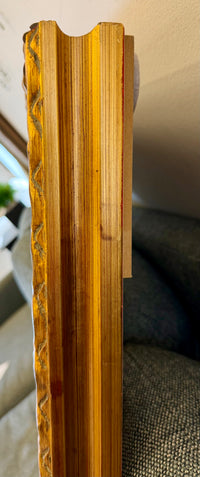 Ornate Baroque-Style Gilded Wood Framed Beveled Wall Mirror