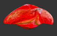 Striking Hand-Blown Art Glass Asymmetrical Freeform Centerpiece Vessel
