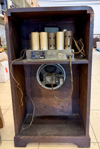 Vintage 1930s Canadian Marconi Company Model 31 Console Radio with Art Deco Styling