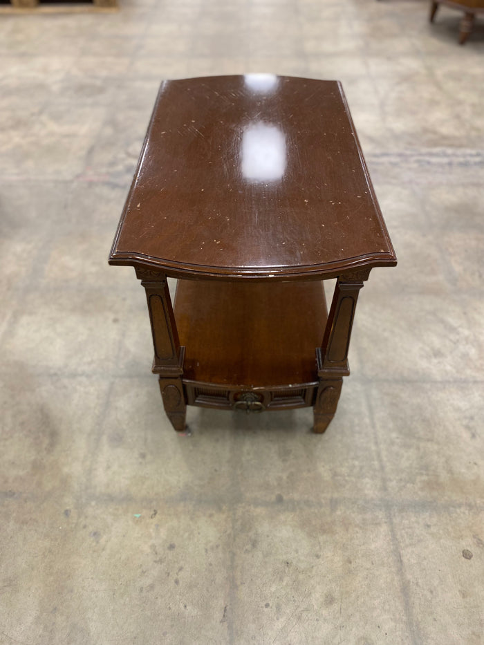 Vintage Style Nightstand Table