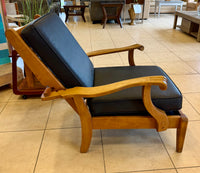 Vintage Mid-Century Solid Maple Morris Recliner Chair