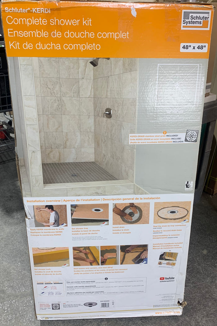 Schluter Kerdi-Shower 48 inch x 48 inch Shower