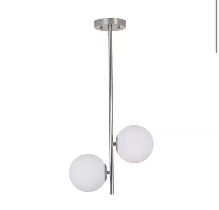 Home Decorators Collection Elisot 2- Light Brushed Nickel Pendant