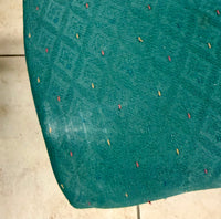 Vintage Chippendale-Style Dining Chair with Teal Upholstery