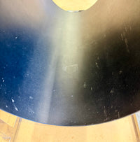 Sleek Modern Black Marble and Chrome Accent Table with Integrated Magazine Sling