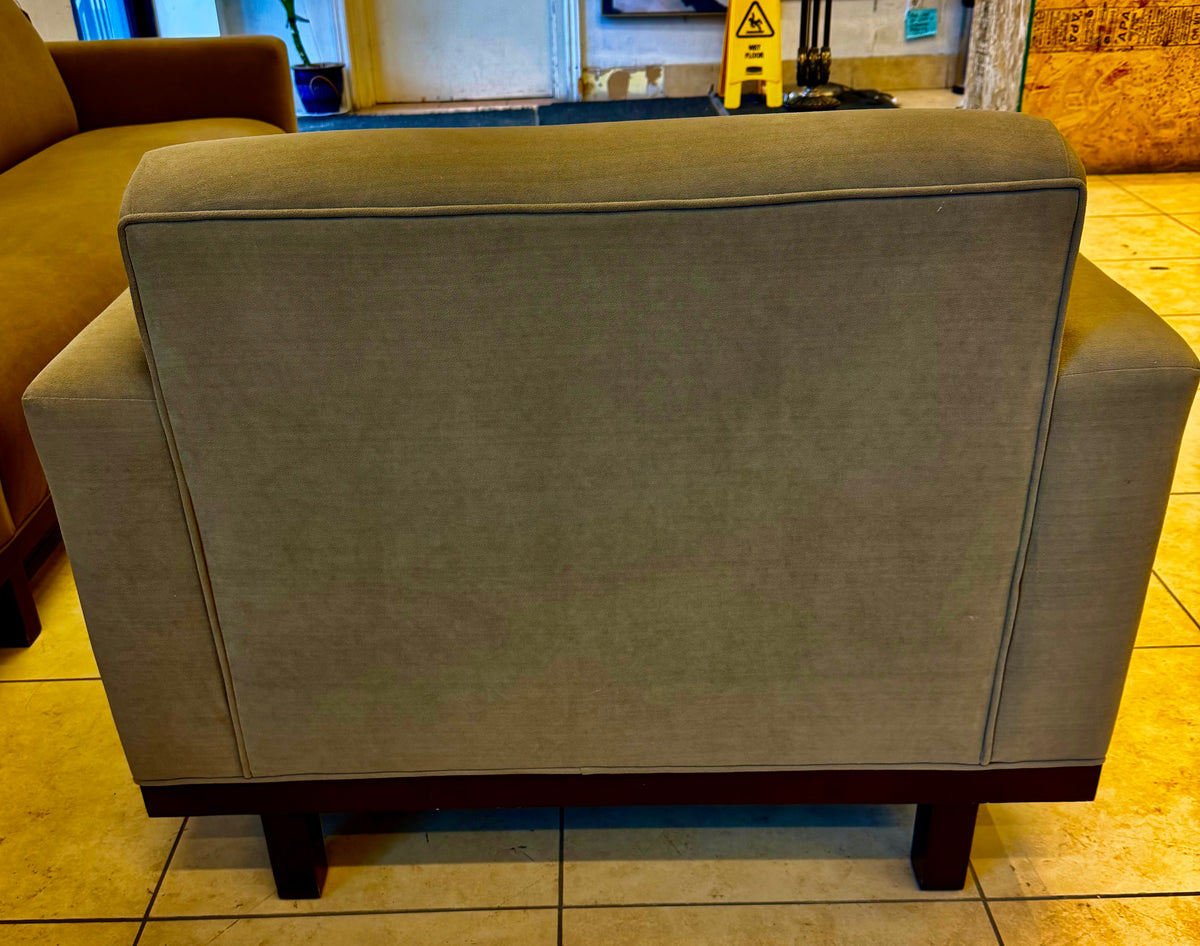 Olive Green Upholstered Accent Armchair