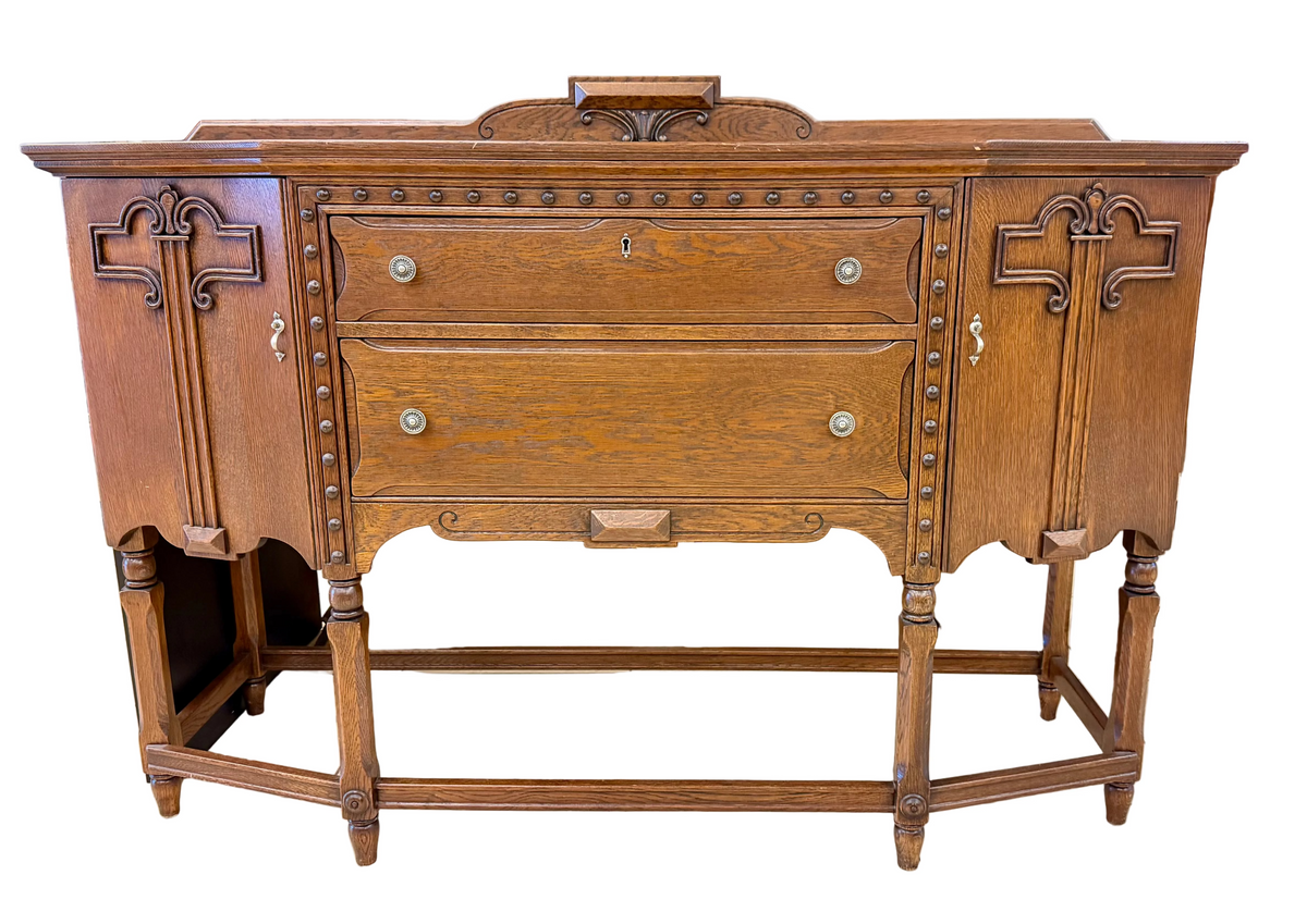Strathroy Jacobean Revival Style Sideboard (Key Included)