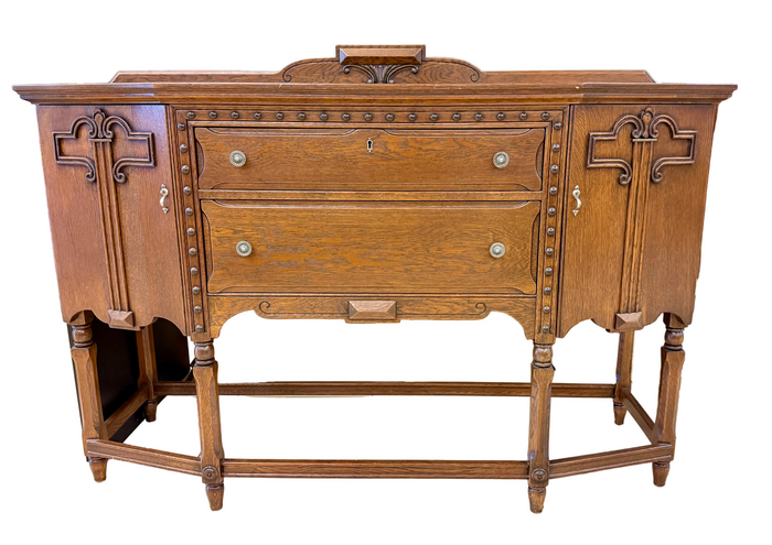 Strathroy Jacobean Revival Style Sideboard (Key Included)