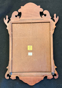 Vintage Classic Chippendale Style Mahogany Beveled Wall Mirror by The Bombay Company