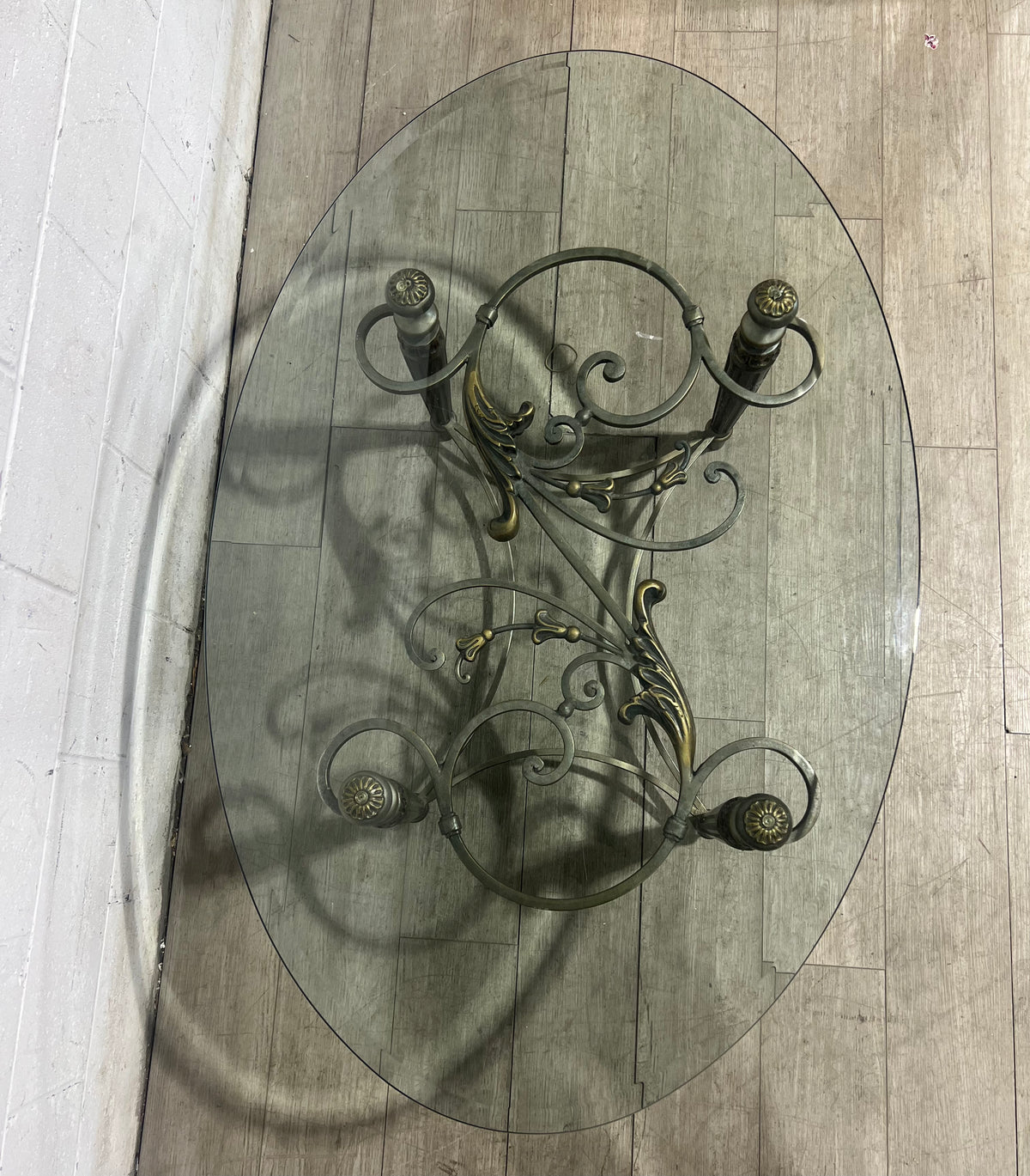 Oval Glass Top Coffee Table