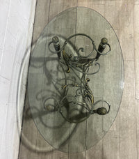 Oval Glass Top Coffee Table