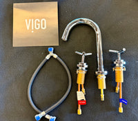 VIGO Jewel 3-Hole Widespread Bathroom Faucet – Chrome with Cross Handles – New in Box