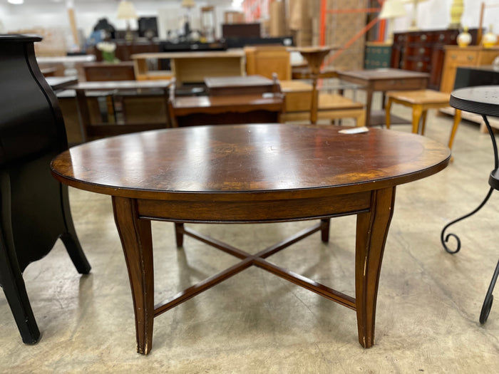 Wooden Oval Coffee Table