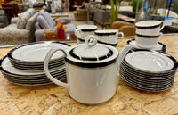 Incomplete Set of Black Platinum China by Royal Worcester