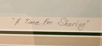 Charming Framed Limited Edition Print: "A Time for Sharing" by Jack Jelilian (Artist Proof 4/75)