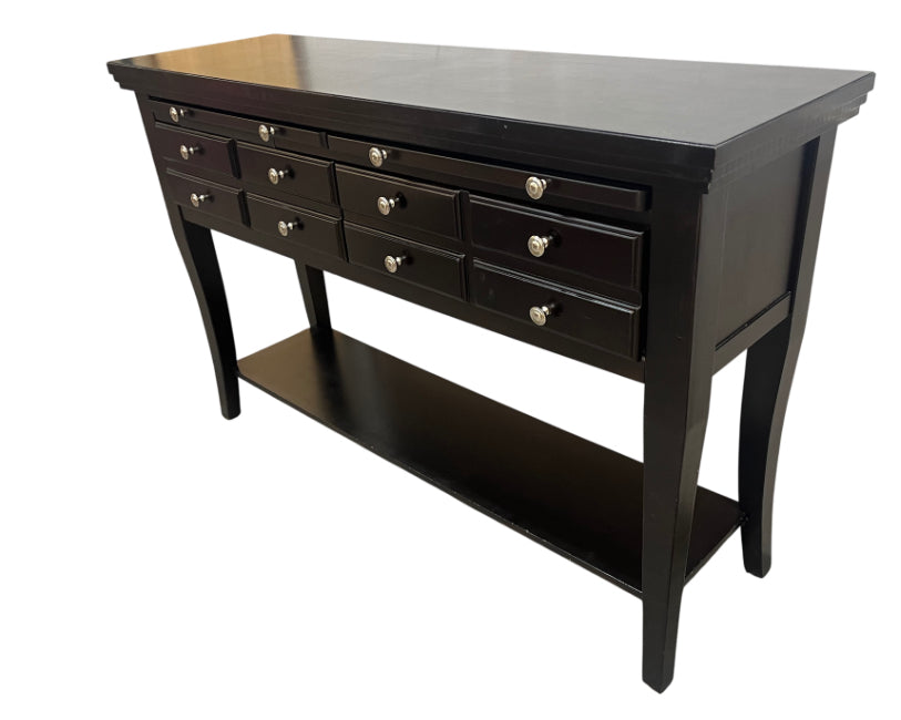 Wooden Sideboard With Multiple Drawers in Black