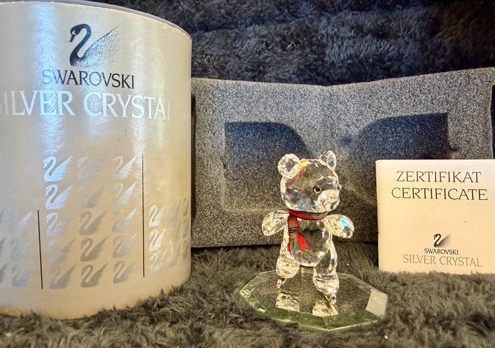 Swarovski Bear On Ice Skates Crystal Figurine