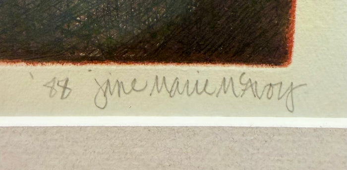 Rare 1/5 Jane Marie McAvoy Original Signed Print (1988) – Framed Canadian Art