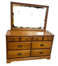 Traditional Maple Dresser With Mirror