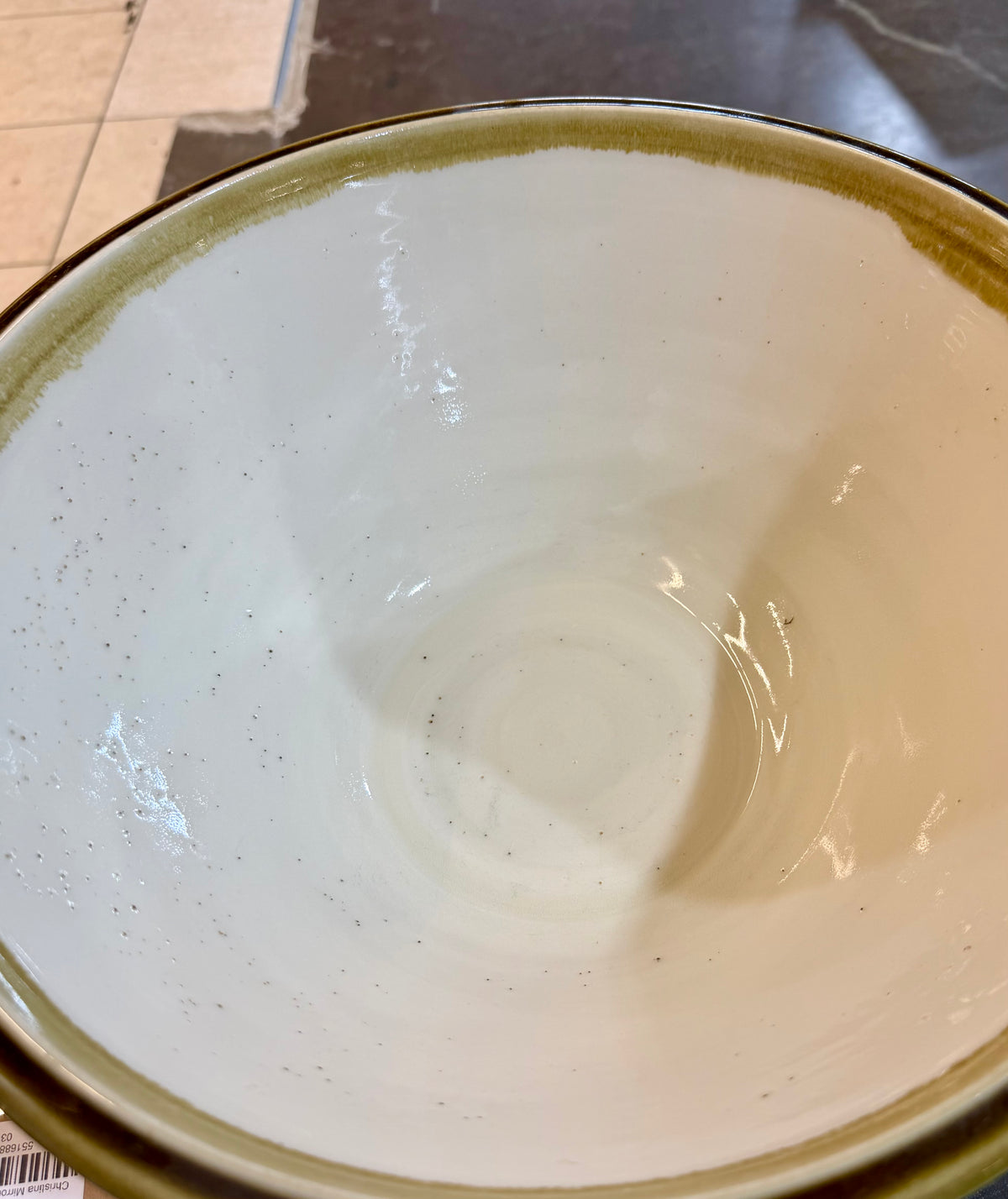 Thomas Aitken Stoneware Cream Colored Bowl