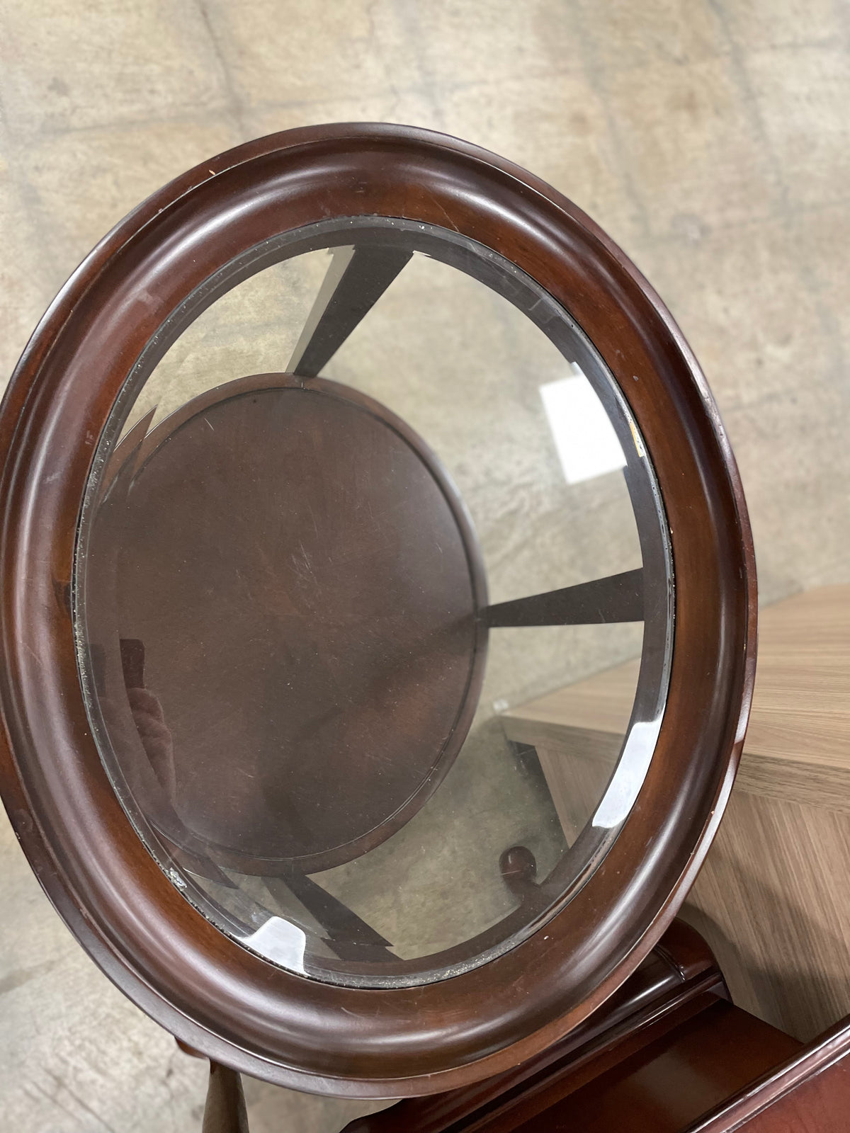 Oval Side Table With Glass Top