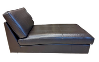 Modern Dark Brown Bonded Leather Chaise Lounge / Daybed