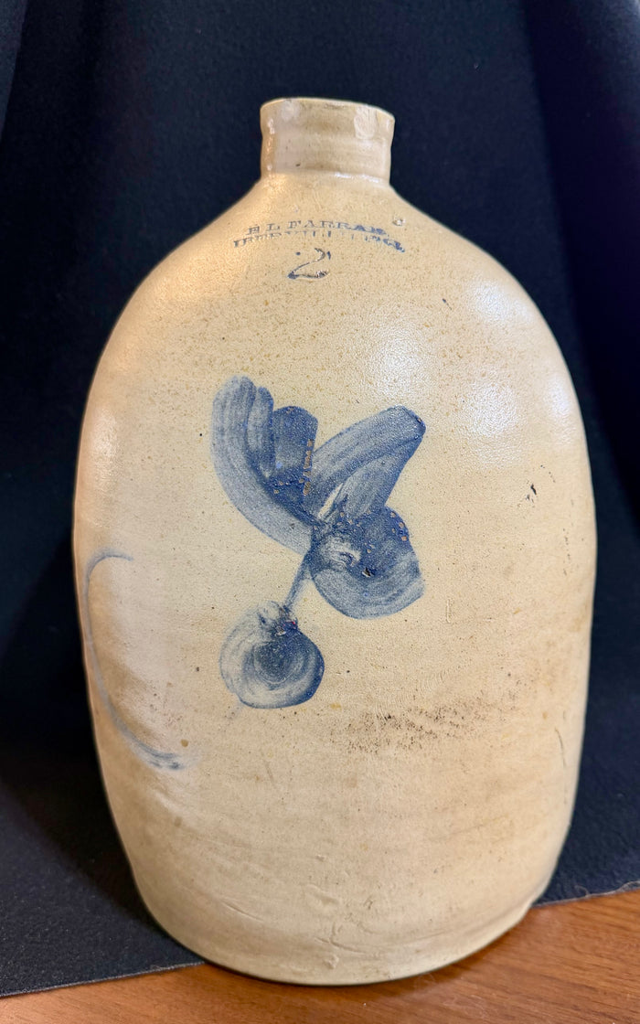 Antique Stoneware Jug by E.L.  Farrar