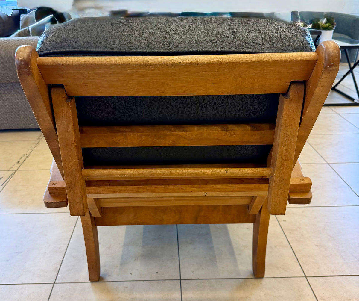 Vintage Mid-Century Solid Maple Morris Recliner Chair