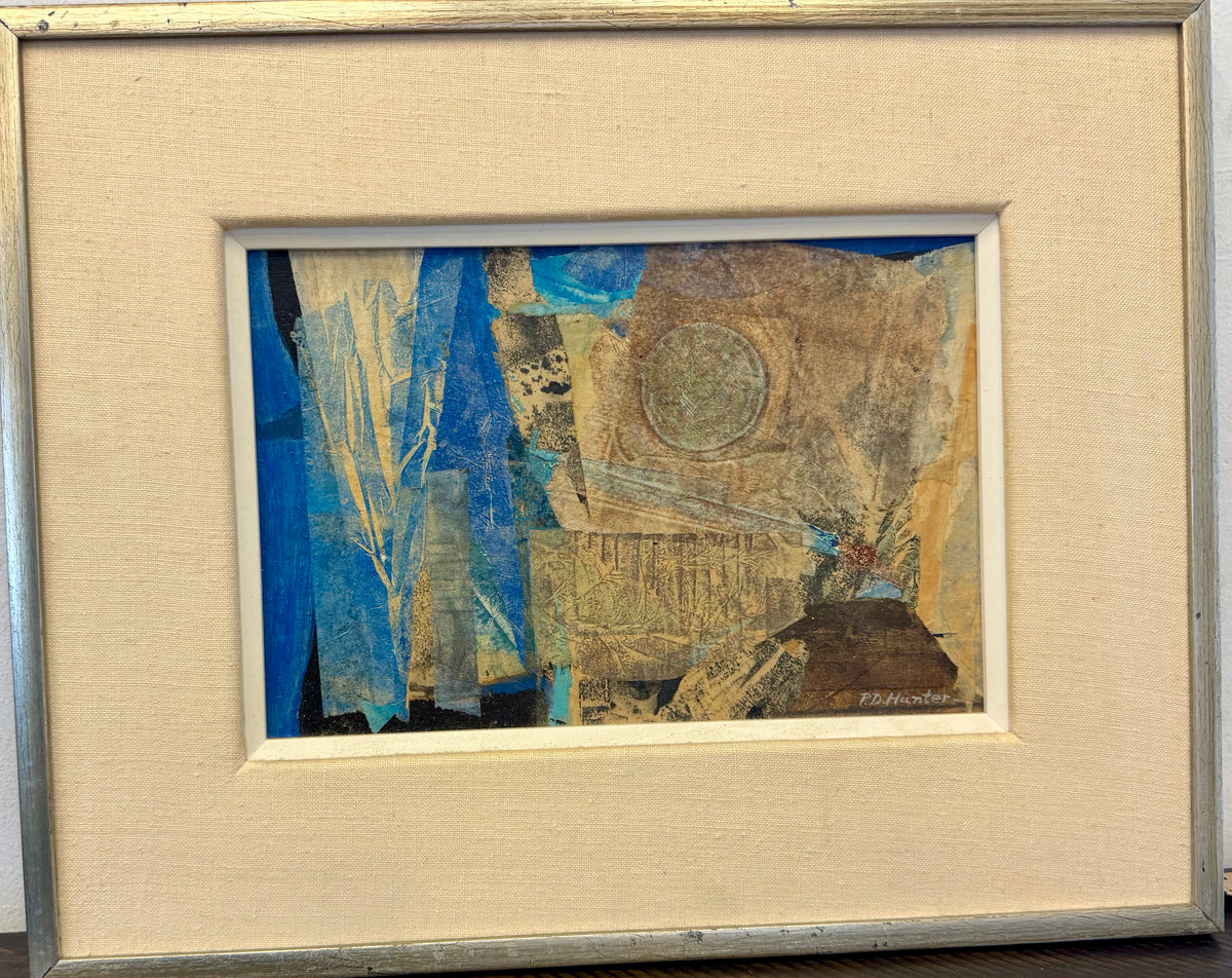 "Abstract with Medallion" – Mixed Media Collage by Philippa Hunter