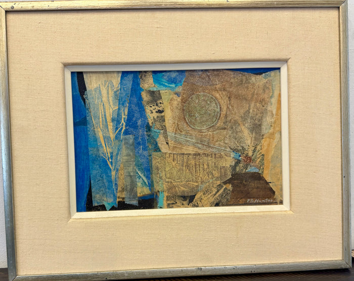 "Abstract with Medallion" – Mixed Media Collage by Philippa Hunter
