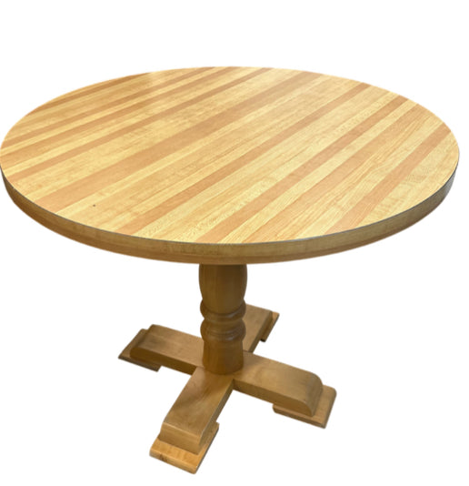 Round Wooden Pedestal Dining Table