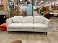 Light Grey Wide Armrests 3 Seater Sofa