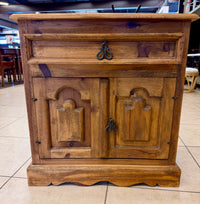 Handcrafted Mexican Rustic Solid Pine Cabinet / Nightstand