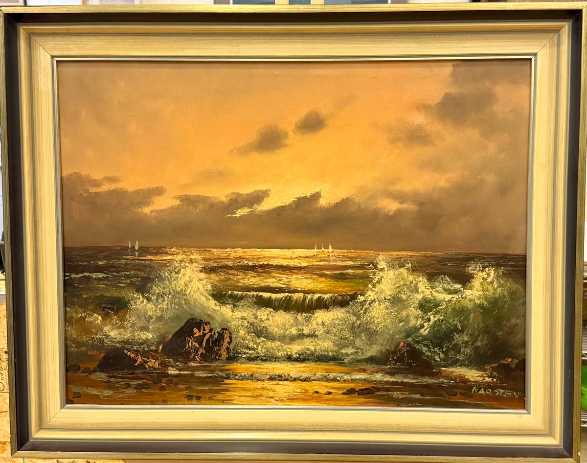 Golden Horizon Seascape Oil Painting by Karsten