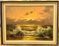 Golden Horizon Seascape Oil Painting by Karsten