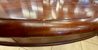 Grand Victorian Round Center / Hallway Table with Scroll Leg Pedestal Base