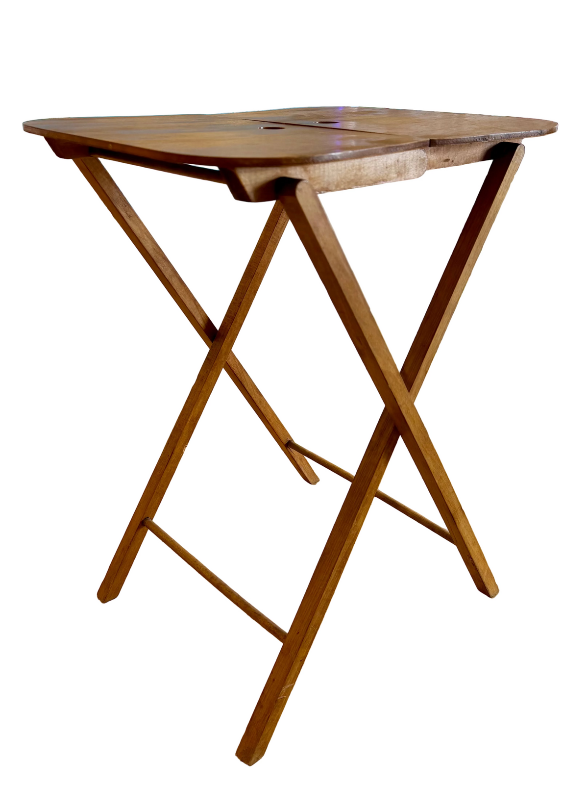 Vintage Mid-Century Modern Teak Folding Snack Table / TV Tray