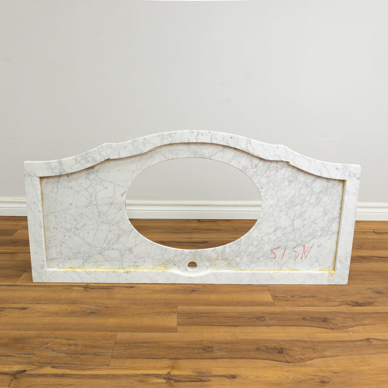Godi 46" Vanity Countertop w/ Backsplash - Carrera White Marble