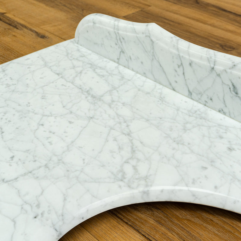 Godi 46" Vanity Countertop w/ Backsplash - Carrera White Marble