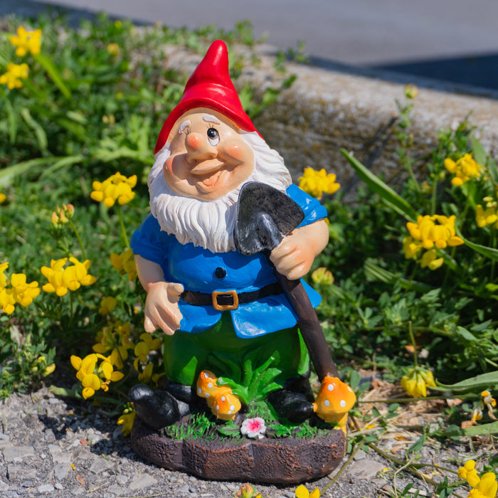 Garden Gnome with Shovel - 8"