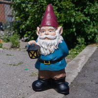 Garden Gnome with Lantern - 18.25"H