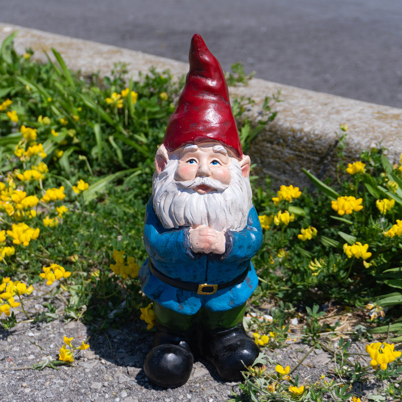 Garden Gnome in Thinking Pose - 12"H