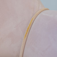 Curved Back Accent Chair in Pale Pink